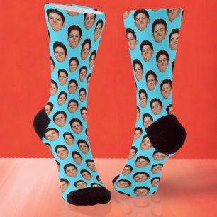 Chaussette Chaussettes d'équipage bleu clair photo personnali