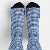 Chaussette Chaussettes d'équipage bleu et blanc À damiers (Haut)