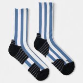 Chaussette Chaussettes d'équipage Bleu et Blancs (Droite)