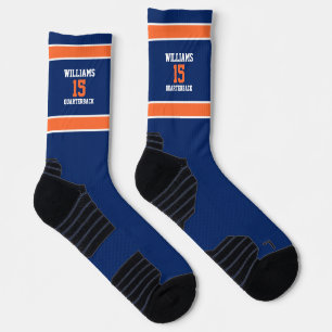 Chaussette Chaussettes d'équipage bleu foncé et orange