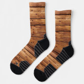 Chaussette Chaussettes d'équipage Bois rustique orange (Gauche)