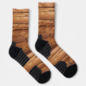 Chaussette Chaussettes d'équipage Bois rustique orange (Droite)