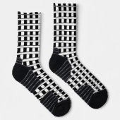 Chaussette Chaussettes d'équipage Carré noir et blanc (Droite)