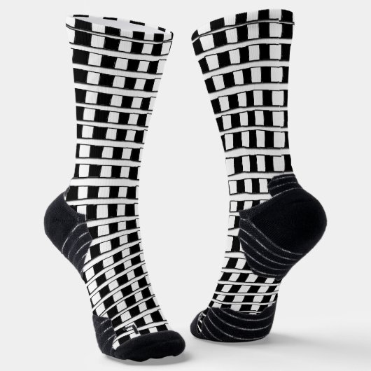 Chaussette Chaussettes d'équipage Carré noir et blanc (Angulaire)