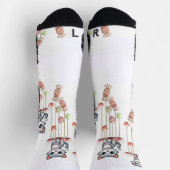 Chaussette Chaussettes d'équipage Chat Kitten Serpent floral (Haut)