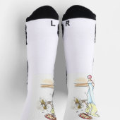 Chaussette Chaussettes d'équipage Colorful Joyeux Lady de net (Haut)