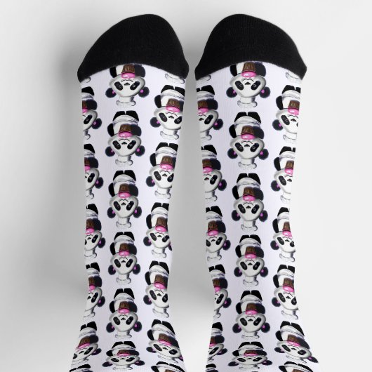 Chaussette Chaussettes d'équipage Cute Panda (Haut)