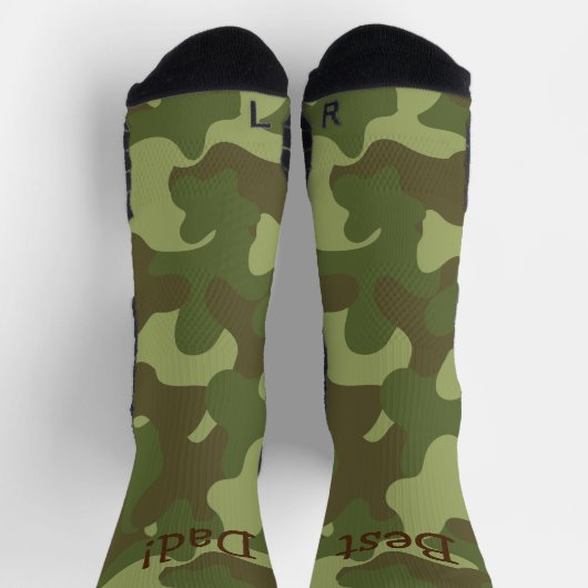 Chaussette Chaussettes d'équipage de camouflage personnalisée (Haut)