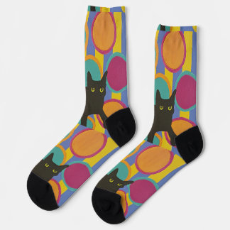 Chaussette Chaussettes d'équipage de chats noirs