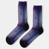 Chaussette Chaussettes d'équipage de conception CHESS (Gauche)