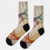 Chaussette Chaussettes d'équipage de conception géométrique (Gauche)