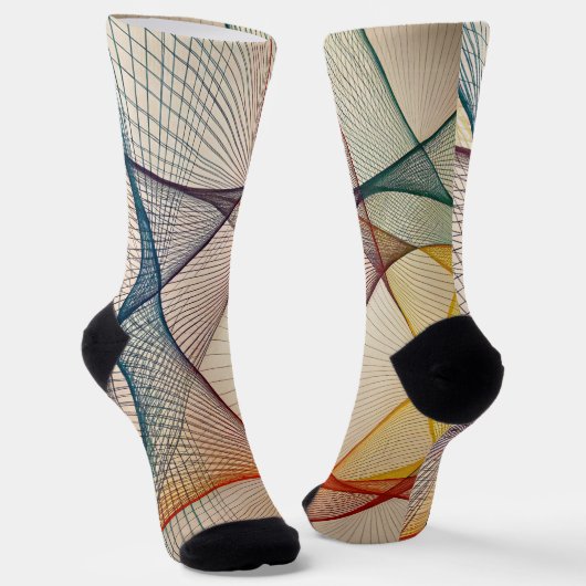 Chaussette Chaussettes d'équipage de conception géométrique (Angulaire)