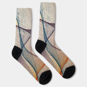 Chaussette Chaussettes d'équipage de conception géométrique (Droite)