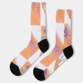 Chaussette Chaussettes d'équipage de conscience rose (Gauche)