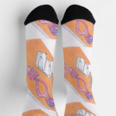 Chaussette Chaussettes d'équipage de conscience rose (Haut)