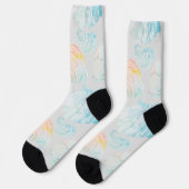 Chaussette Chaussettes d'équipage de coquillages d'aquarelle (Gauche)