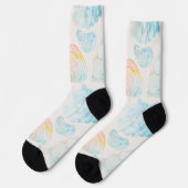 Chaussette Chaussettes d'équipage de coquillages d'aquarelle (Gauche)