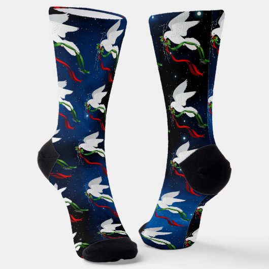 Chaussette Chaussettes d'équipage de la colombe blanche de No (Angulaire)