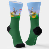 Chaussette Chaussettes d'équipage de lapin de Pâques (Angulaire)