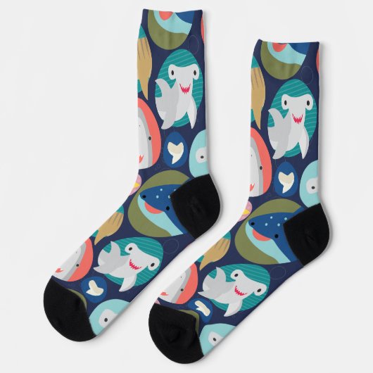 Chaussette Chaussettes d'équipage de mignonnes espèces de req (Gauche)