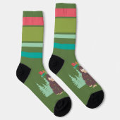 Chaussette Chaussettes d'équipage de Noël Bigfoot Sasquatch (Droite)