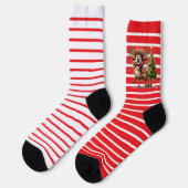 Chaussette Chaussettes d'équipage de Noël Wacky Mis en corres (Gauche)