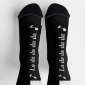 Chaussette Chaussettes d'équipage de note de musique (Haut)