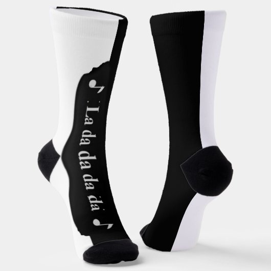 Chaussette Chaussettes d'équipage de note de musique (Angulaire)