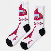 Chaussette Chaussettes d'équipage de poisson rouge (Gauche)