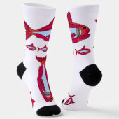 Chaussette Chaussettes d'équipage de poisson rouge (Angulaire)