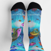 Chaussette Chaussettes d'équipage de poissons tropicaux (Haut)