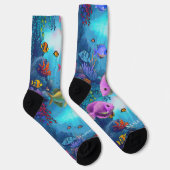 Chaussette Chaussettes d'équipage de poissons tropicaux (Droite)