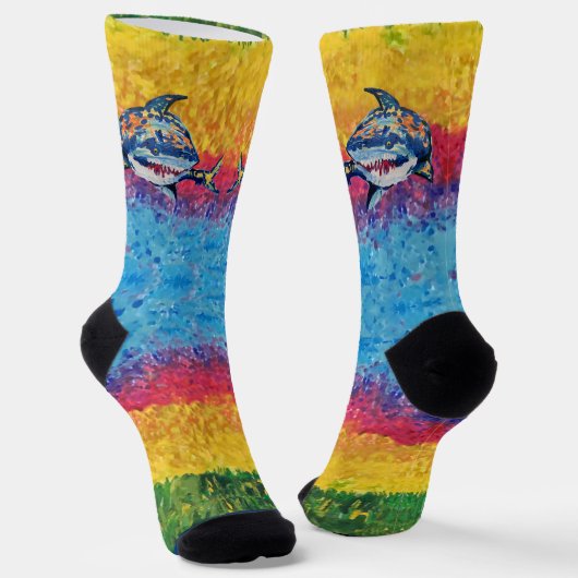 Chaussette Chaussettes d'équipage de requins (Angulaire)