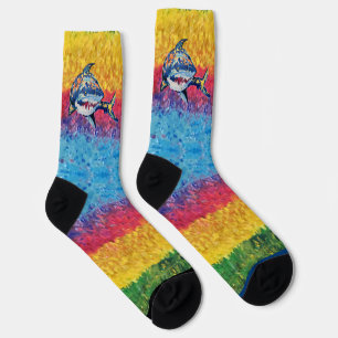 Chaussette Chaussettes d'équipage de requins