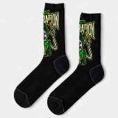 Chaussette Chaussettes d'équipage de squelette de célébration (Gauche)