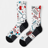Chaussette Chaussettes d'équipage d'impression Médicale uniqu (Gauche)
