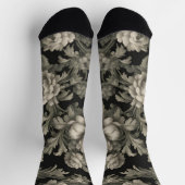 Chaussette Chaussettes d'équipage Dramatiques, Vertes et Noir (Haut)