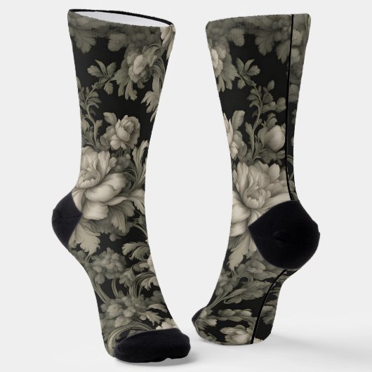 Chaussette Chaussettes d'équipage Dramatiques, Vertes et Noir (Angulaire)