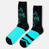 Chaussette Chaussettes d'équipage du logo Grubby Hands (cyan (Gauche)