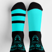 Chaussette Chaussettes d'équipage du logo Grubby Hands (cyan (Haut)