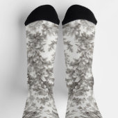 Chaussette Chaussettes d'équipage en marbre clair monochrome (Haut)