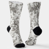 Chaussette Chaussettes d'équipage en marbre clair monochrome (Angulaire)