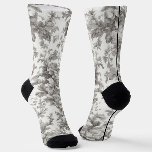 Chaussette Chaussettes d'équipage en marbre clair monochrome (Angulaire)