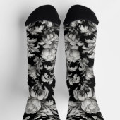 Chaussette Chaussettes d'équipage en marbre monochrome (Haut)