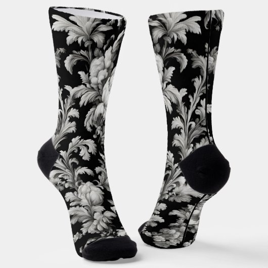 Chaussette Chaussettes d'équipage en marbre monochrome (Angulaire)
