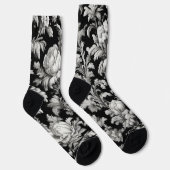 Chaussette Chaussettes d'équipage en marbre monochrome (Droite)