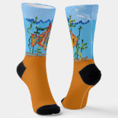 Chaussette Chaussettes d'équipage en mosaïque de poisson (Angulaire)