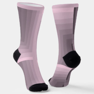 Chaussette Chaussettes d'équipage en Rose Quartz Labyrinthe