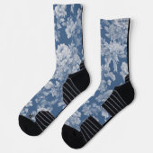 Chaussette Chaussettes d'équipage en toile bleue blanc classi (Gauche)