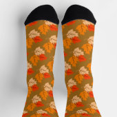 Chaussette Chaussettes d'équipage Feuilles (Haut)